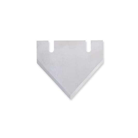 Tungsten carbide V-Notch knife BLD-DF570 (42455279) for Esko / Kongsberg cutters for cutting materials such as corrugated cardboard and honeycomb.