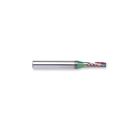 SIngle flute, up-cut, tungsten carbide router bit MUS08-4012-50C1 (42460824) for Esko / Kongsberg machines suitable for cutting acrylic materials and alluminium.